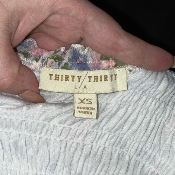 Thirty Thirty LA Multicolor Floral Ruffle Smocked A-Line Dress XS EUC - Picture 3 of 3